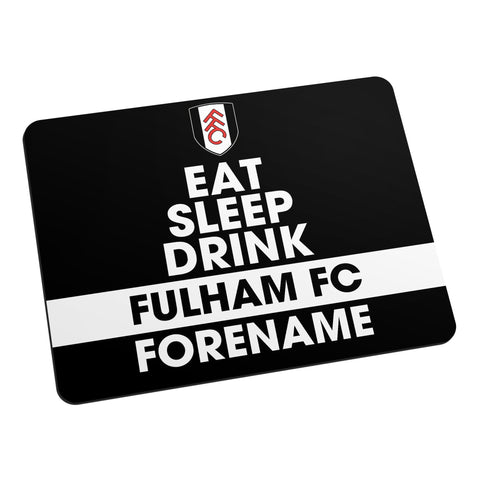Personalised Fulham FC Eat Sleep Drink Mouse Mat