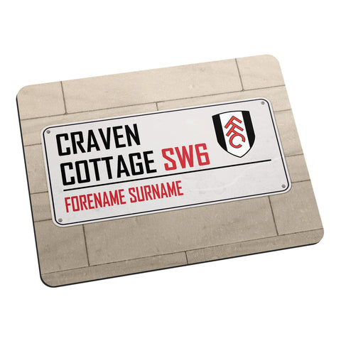 Personalised Fulham FC Street Sign Mouse Mat