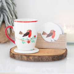 Garden Robin Coaster Set