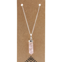 Gemstone Classic Point Pendant - Rose Quartz