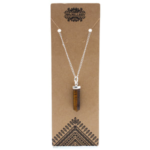 Gemstone Classic Point Pendant - Tiger Eye