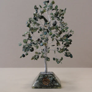 Gemstone Tree with Organite Base - 320 Stone - Moss Agate