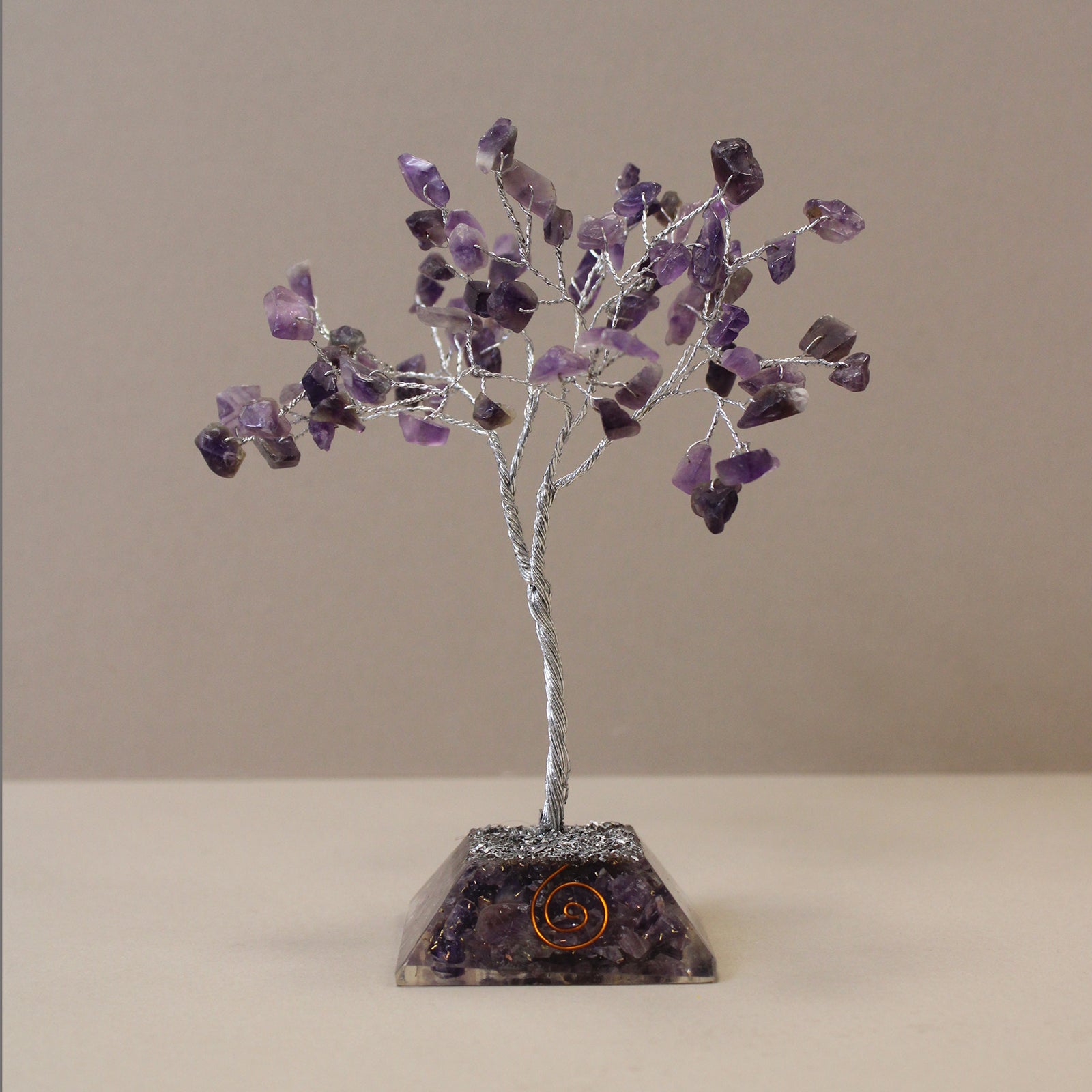 Gemstone Tree with Organite Base - 80 Stone - Amethyst