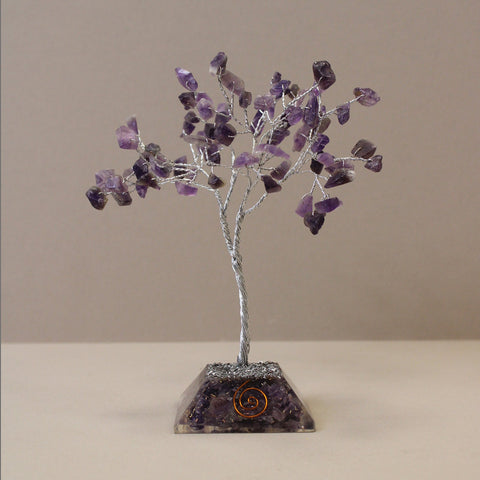 Gemstone Tree with Organite Base - 80 Stone - Amethyst