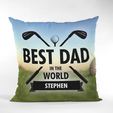 Golf Best Dad Personalised Cushion