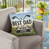 Golf Best Dad Personalised Cushion