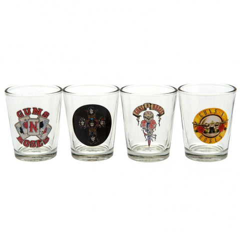 Guns N Roses 4pk Shot Glass Set  - Official Merchandise Gifts
