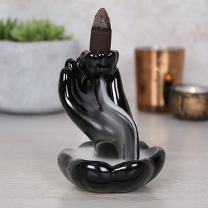 Hand And Lotus Flower Backflow Incense Burner