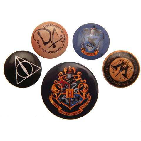 Harry Potter Button Badge Set Hogwarts  - Official Merchandise Gifts