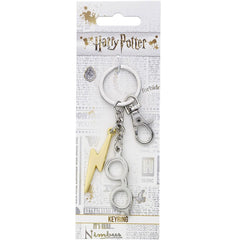 Harry Potter Charm Keyring Lightning Bolt & Glasses  - Official Merchandise Gifts
