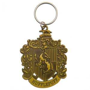 Harry Potter Debossed Metal Keyring Hufflepuff  - Official Merchandise Gifts