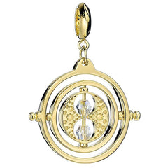 Harry Potter Gold Plated Crystal Charm Time Turner  - Official Merchandise Gifts