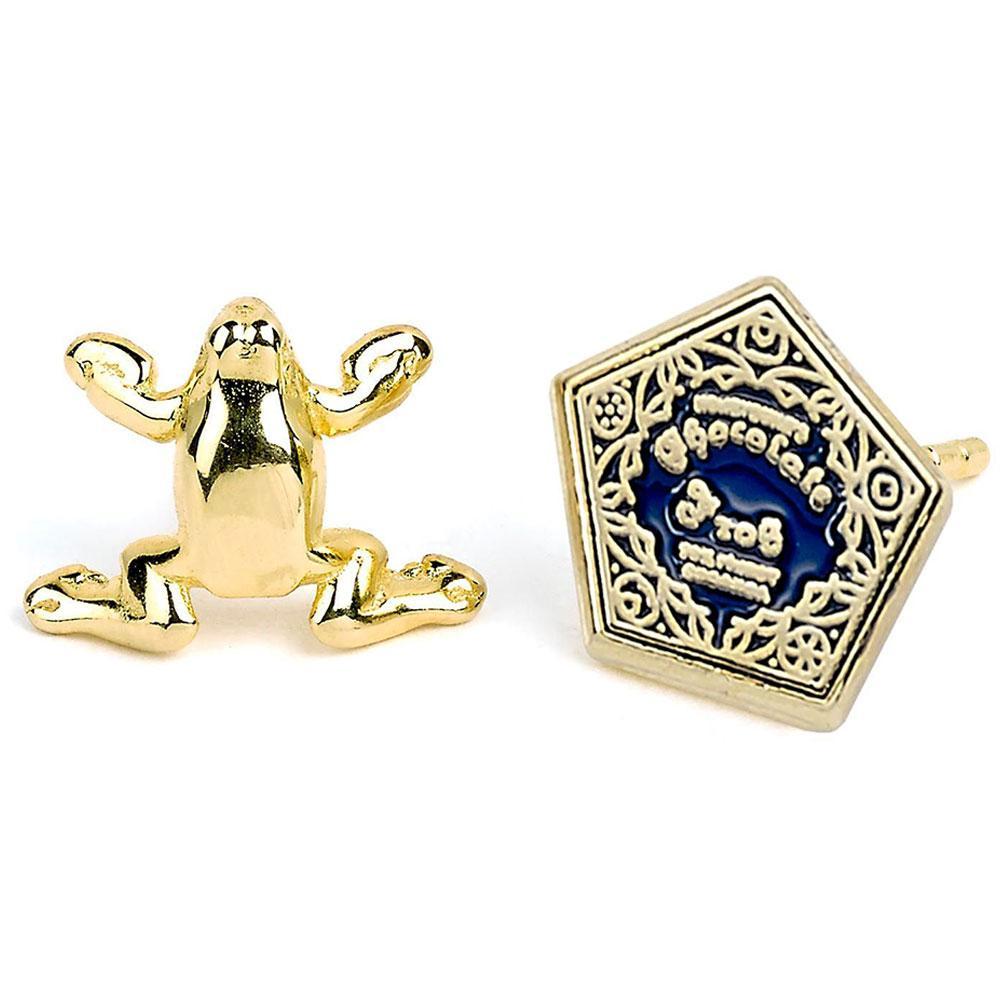 Harry Potter Gold Plated Earrings Chocolate Frog  - Official Merchandise Gifts