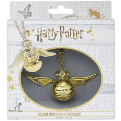 Harry Potter Gold Plated Golden Snitch Watch Necklace  - Official Merchandise Gifts