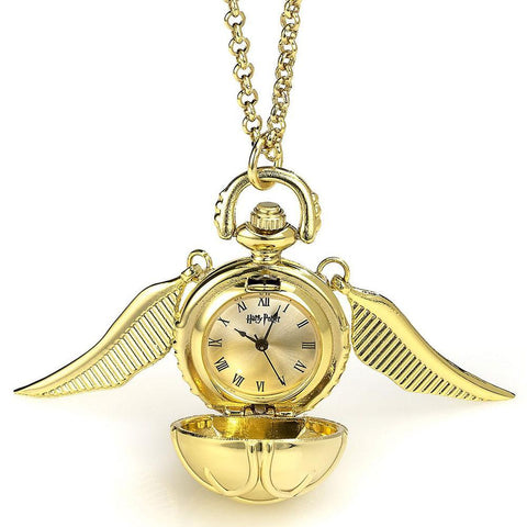 Harry Potter Gold Plated Golden Snitch Watch Necklace  - Official Merchandise Gifts