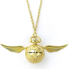 Harry Potter Gold Plated Golden Snitch Watch Necklace  - Official Merchandise Gifts