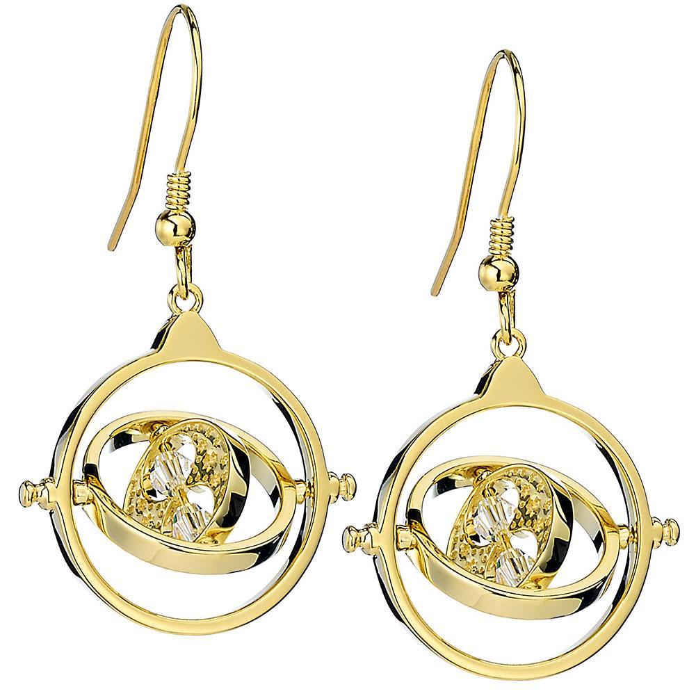 Harry Potter Gold Plated Swarovski Earrings Time Turner  - Official Merchandise Gifts