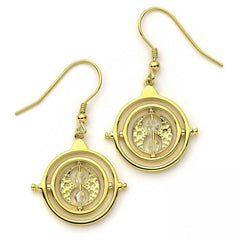 Harry Potter Gold Plated Swarovski Earrings Time Turner  - Official Merchandise Gifts