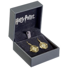 Harry Potter Gold Plated Swarovski Earrings Time Turner  - Official Merchandise Gifts