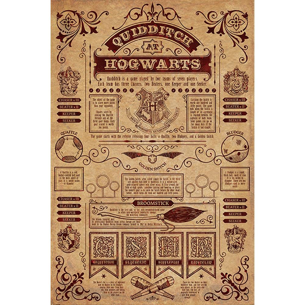 Harry Potter Poster Hogwarts Quidditch 173  - Official Merchandise Gifts