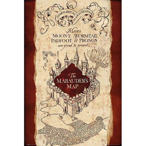 Harry Potter Poster Marauders Map 293  - Official Merchandise Gifts