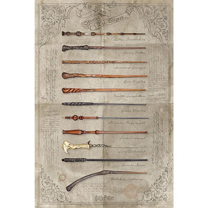 Harry Potter Poster Wands 161  - Official Merchandise Gifts