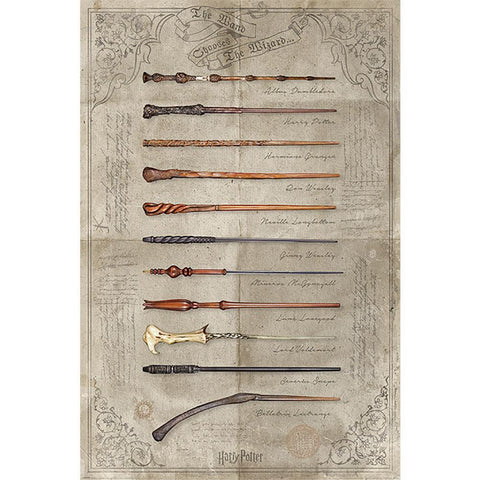 Harry Potter Poster Wands 161  - Official Merchandise Gifts