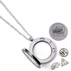 Harry Potter Silver Plated Charm Locket Necklace  - Official Merchandise Gifts
