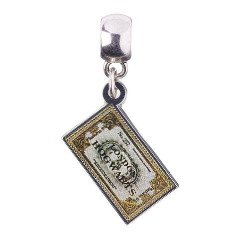 Harry Potter Silver Plated Charm Ticket  - Official Merchandise Gifts