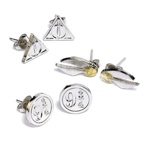 Harry Potter Silver Plated Earring Set  - Official Merchandise Gifts