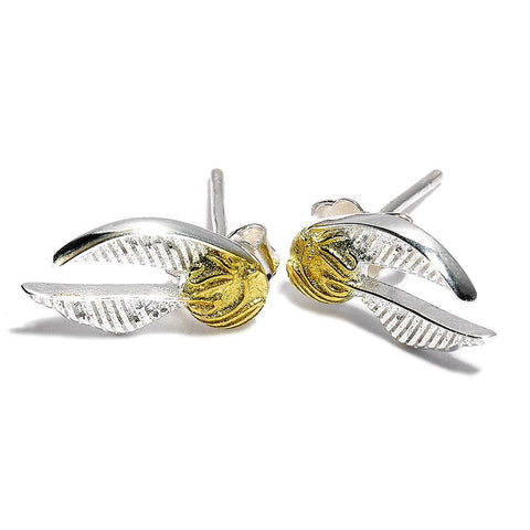 Harry Potter Silver Plated Earrings Golden Snitch  - Official Merchandise Gifts