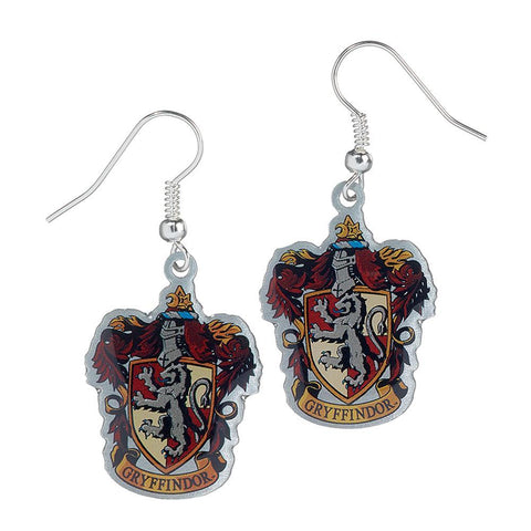 Harry Potter Silver Plated Earrings Gryffindor  - Official Merchandise Gifts