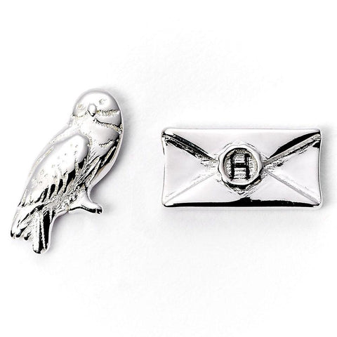Harry Potter Silver Plated Earrings Hedwig Owl & Letter  - Official Merchandise Gifts