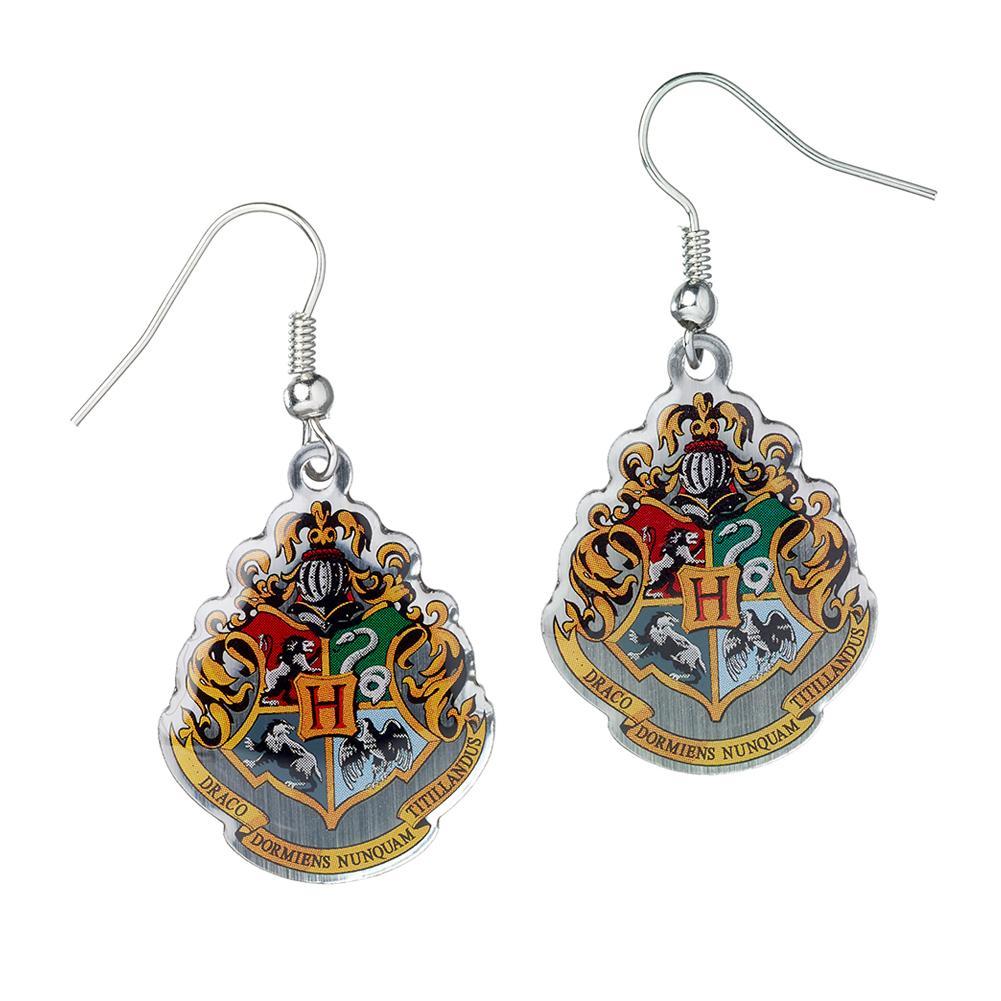 Harry Potter Silver Plated Earrings Hogwarts  - Official Merchandise Gifts