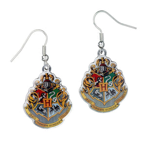 Harry Potter Silver Plated Earrings Hogwarts  - Official Merchandise Gifts