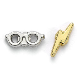 Harry Potter Silver Plated Earrings Lightning Bolt & Glasses  - Official Merchandise Gifts