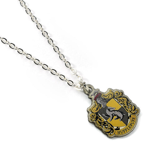 Harry Potter Silver Plated Necklace Hufflepuff  - Official Merchandise Gifts