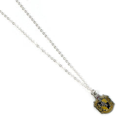 Harry Potter Silver Plated Necklace Hufflepuff  - Official Merchandise Gifts