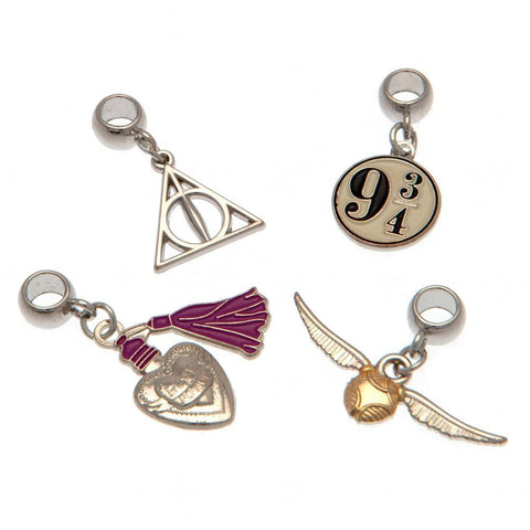 Harry Potter Silver Plated Slider Charm Set  - Official Merchandise Gifts