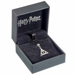 Harry Potter Sterling Silver Crystal Charm Deathly Hallows  - Official Merchandise Gifts