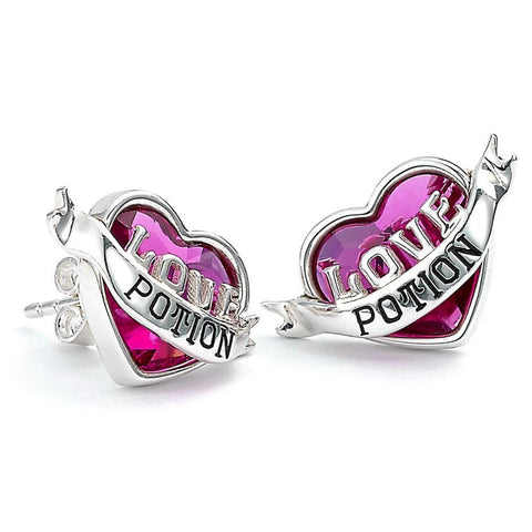 Harry Potter Sterling Silver Crystal Earrings Love Potion  - Official Merchandise Gifts