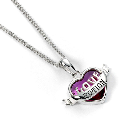 Harry Potter Sterling Silver Crystal Necklace Love Potion  - Official Merchandise Gifts