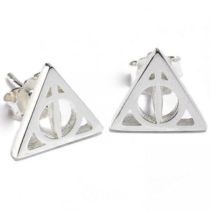 Harry Potter Sterling Silver Earrings Deathly Hallows  - Official Merchandise Gifts