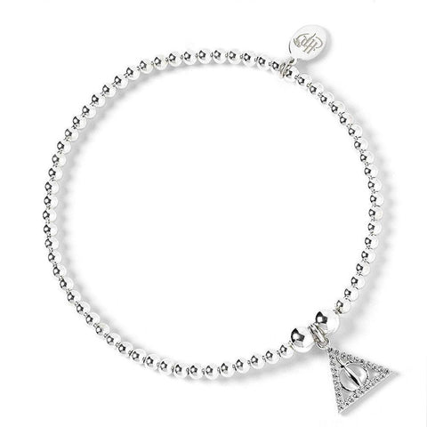 Harry Potter Sterling Silver Swarovski Bracelet Deathly Hallows  - Official Merchandise Gifts