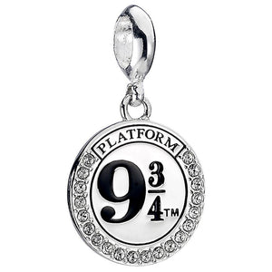 Harry Potter Sterling Silver Swarovski Charm 9 & 3 Quarters  - Official Merchandise Gifts