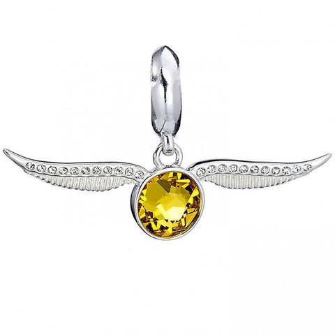 Harry Potter Sterling Silver Swarovski Charm Golden Snitch  - Official Merchandise Gifts