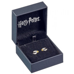 Harry Potter Sterling Silver Swarovski Earrings Golden Snitch  - Official Merchandise Gifts