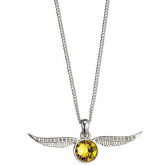 Harry Potter Sterling Silver Swarovski Necklace Golden Snitch  - Official Merchandise Gifts