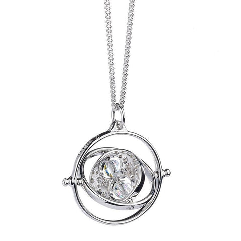 Harry Potter Sterling Silver Swarovski Necklace Time Turner  - Official Merchandise Gifts
