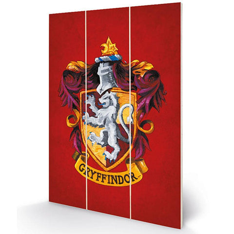 Harry Potter Wood Print Gryffindor  - Official Merchandise Gifts